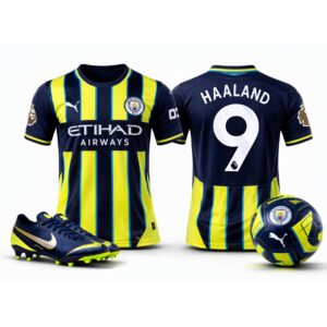 Haaland Manchester City #9 Black Yellow (22/23 Away) – Etihad Airways Jersey